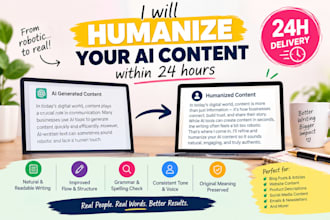 humanize your ai content within 24 hours