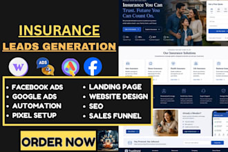 generate insurance lead life insurance health insurance  build insurance website