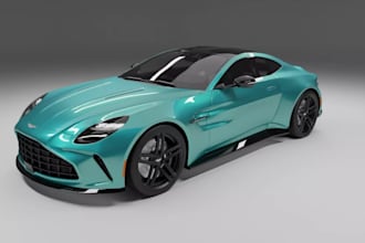 low poly car model for game, optimized 3d car for unity,ue5, widebody kit model