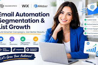 do squarespace aweber ai automation segmentation list growth html wix campaign