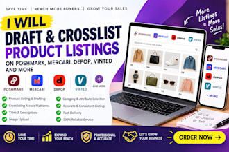 do product crosslisting and listing on poshmark mercari depop vinted