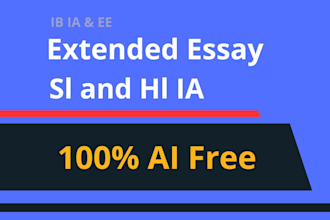 offer ib ia and extended essay editing and feedback