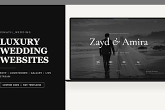 create a luxury wedding website with rsvp