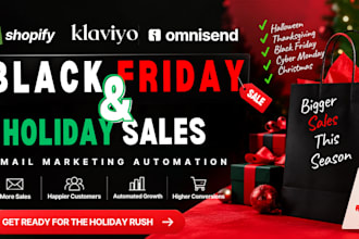 setup klaviyo omnisend black friday cyber monday holiday email sales campaign