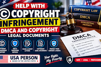 help with copyright infringement, dmca and copyright legal documents