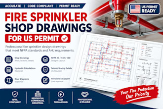 do nicet fire sprinkler shop drawings for US permit