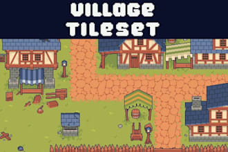 create pixel art tileset, 2d pixel art, game tileset, pixel art game