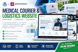 build a medical courier and logistics wordpress website