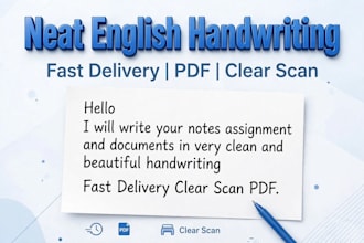 write neat and beautiful handwriting