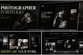 design a modern photographer portfolio website