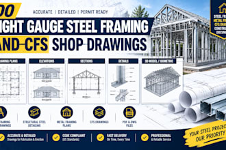 do light gauge steel framing and cfs shop drawings
