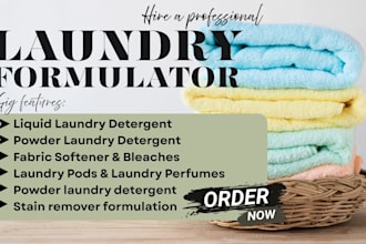 formulate laundry detergent and household cleaning products