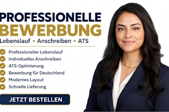 professionelle bewerbungen, lebenslaufe und anschreiben