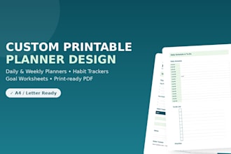 design a custom printable planner or tracker