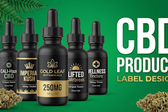 design cbd packaging, hemp labels, cannabis pouch design, and product box