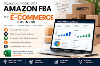 build a financial model for amazon fba and ecommerce