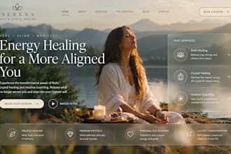 design squarespace reiki healer crystal healing coaching website