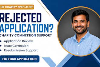 review and fix your rejected UK charity commission application
