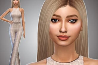 create custom sim for sim 4, cc mod, from your character reference