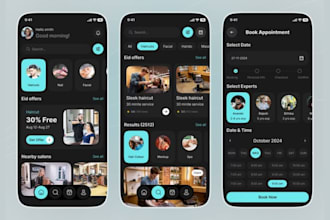 build animate salon barber booking mobile app spa beauty appointment booking app