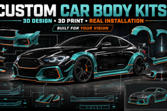 3d car model vehicle design custom car part automotive body kits cad 3d printing