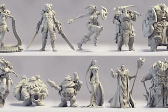 create custom 3d printable character figures, toys, action figures and stl model