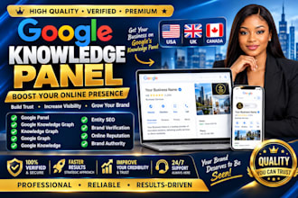 create google knowledge panel, knowledge graph ,for any category