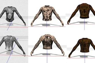 make a unique full custom tattoo for fivem, gta