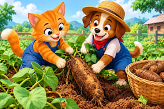 create 3d childrens storybook illustrations with beautiful artwork