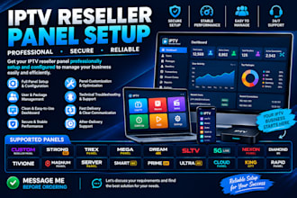 setup a reseller panel strong8k, mega ott, dream4k, trex