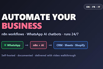 build n8n automation and whatsapp ai chatbots