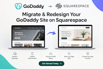 migrate and redesign your godaddy website to squarespace