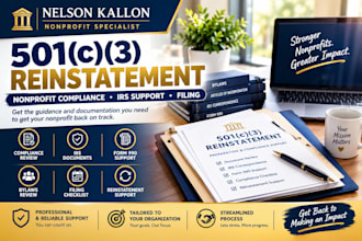 help with nonprofit compliance, 501c3 reinstatement and irs filings
