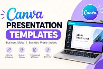 create canva presentation templates, business slides, branded presentations