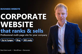 design a professional corporate wordpress website with elementor