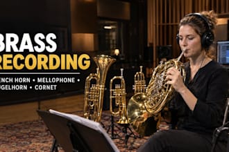 record french horn, mellophone, flugelhorn, and cornet for your music