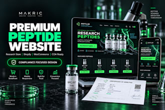 build fda compliant peptide website and research peptide website