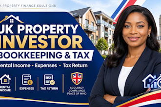 handle UK property investor bookkeeping, property tax return and rental income