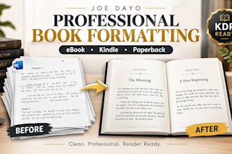 format your ebook and paperback for amazon KDP