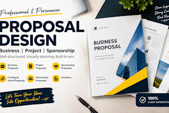 design a professional business proposal project proposal and sponsorship