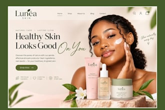 build skincare shopify store makeup cosmetics  beauty website skincare website