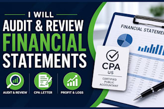 audit review financial statements CPA US, CPA letter, profit and loss