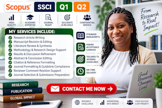 write, revise and prepare research articles for scopus q1 q2 ssci