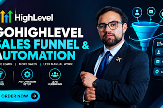build gohighlevel sales funnel and CRM automation