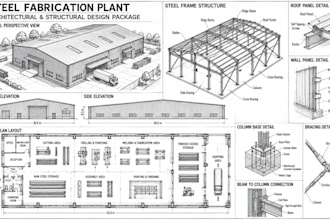 design steel fabrication plant floor plans and industrial cad blueprints