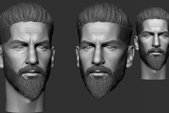 sculpt realistic 3d head model in zbrush for 3d printing 3d bust modeling stl