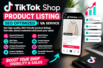 create SEO optimized tiktok shop product listings