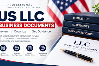 prepare US llc business documents and organize your company paperwork