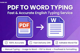 do fast typing, data entry, word document and invoice typing