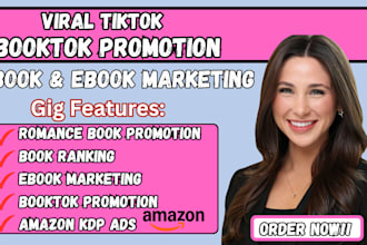 viral booktok promotion tiktok amazon KDP ads booktok sales ebook promotion